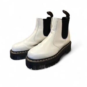 Dr. Martens 2976 Quad White Chelsea Boots Men's size 8
